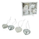 (r) Heart Pendants With Text 4 Cm Set Of 4