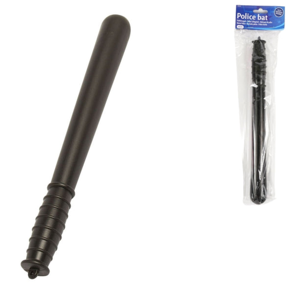 Police Baton With Squeaking Sound Black 34 Cm