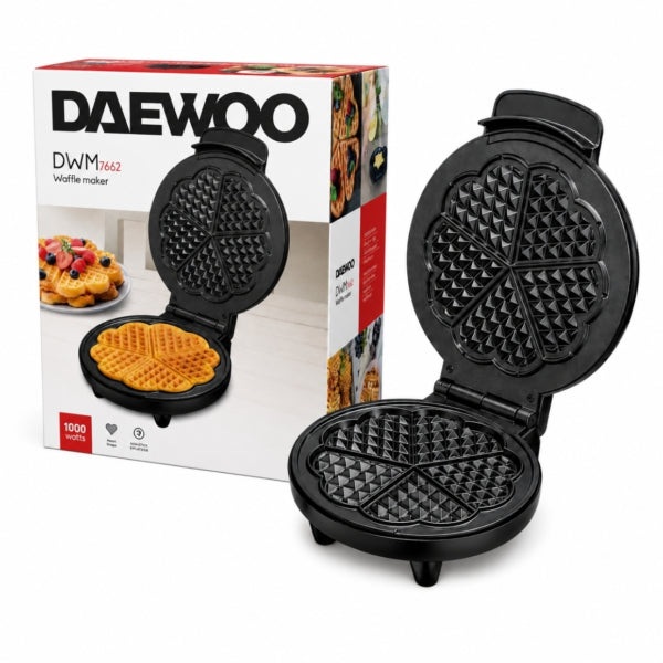 Daewoo Heart-shaped Waffle Maker 1000 Watts