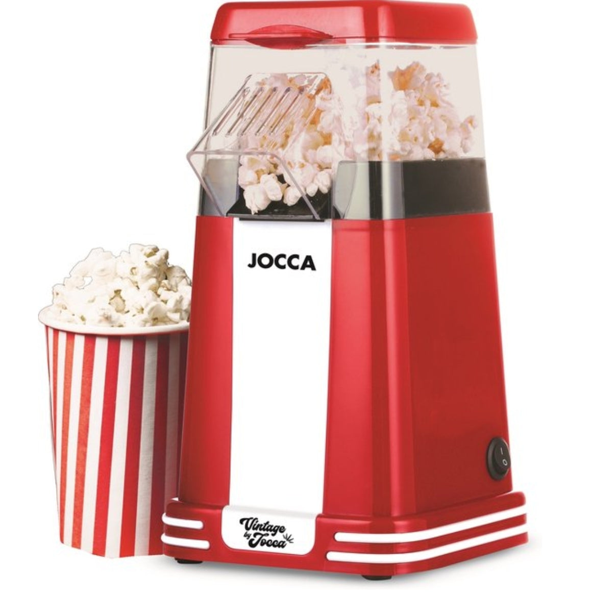 Jocca Popcorn Maker Vintage Retro Red 1200 Watts