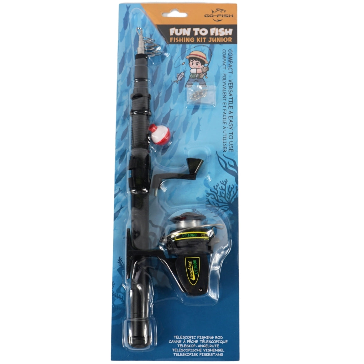 Junior Fishing Rod Black