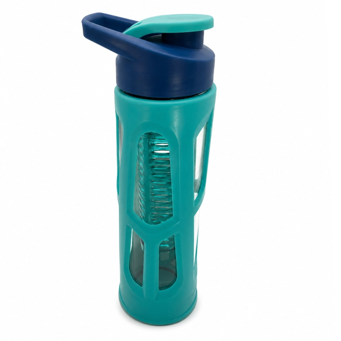 Green Canteen Drinking Bottle Flip Cap Glass Teal/navy 561 Ml