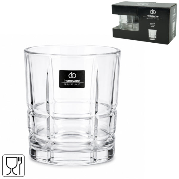 Homeware Drinking Glass Vellum 340 Ml 2 Pieces