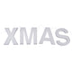 Xmas Letter Garland Silver-colored Horizontal 85 Cm