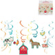 Appendiabiti A Spirale Barnyard 61 Cm Set Di 12