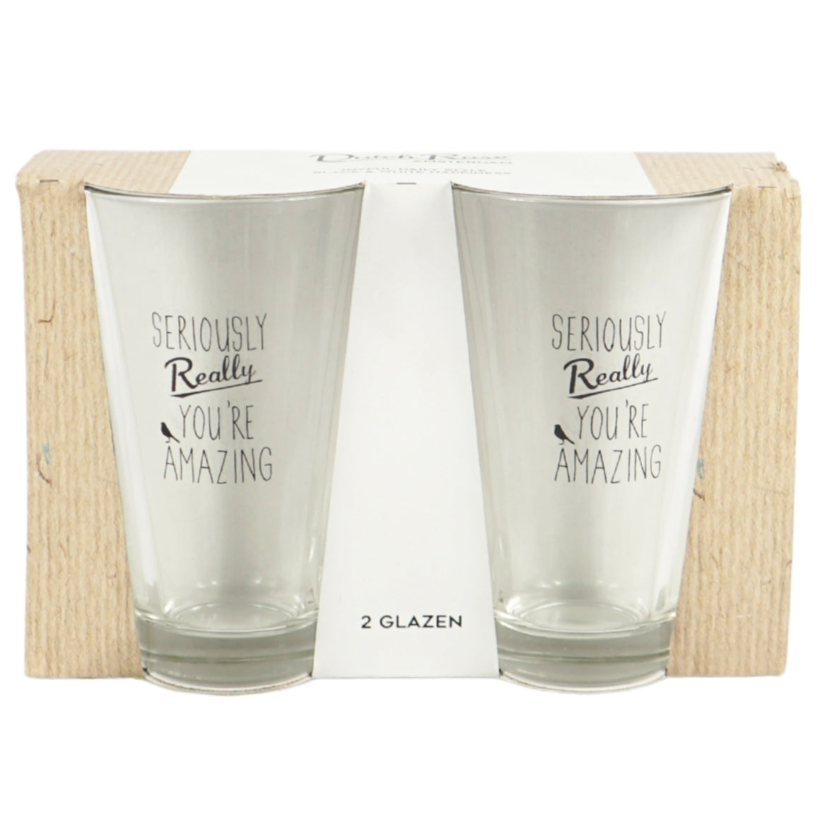 Dutch Rose Drinking Glass 330 Ml Set Of 2