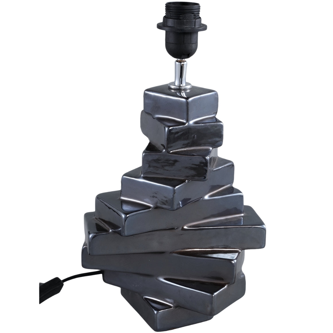 Ptmd Rellis Table Lamp Eu Plug Grey 38 Cm