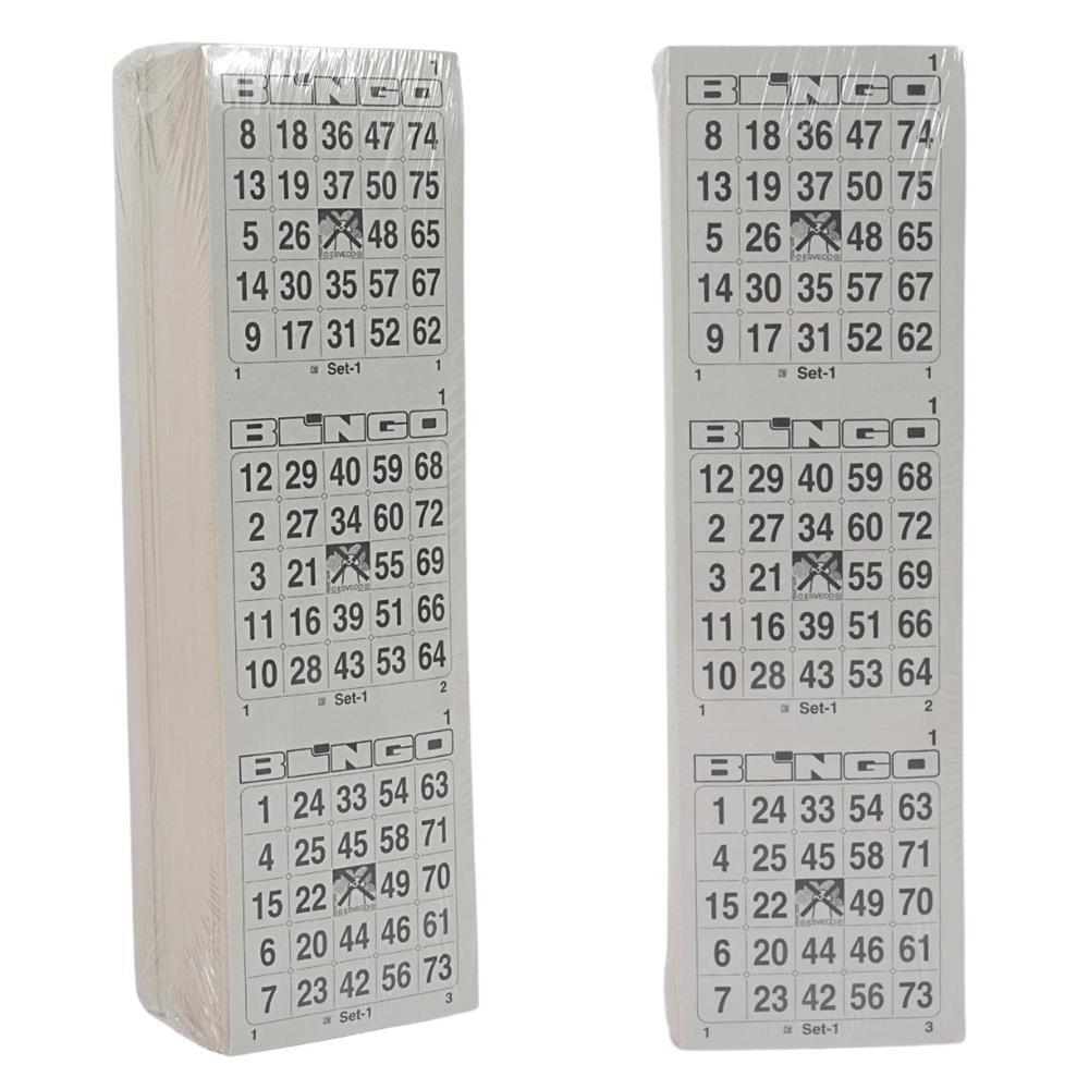 400032 Bingo Card 1-75 Perforated 8 Thick Single