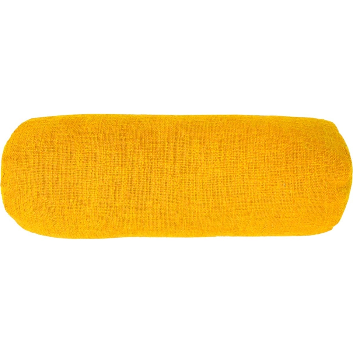 Tiseco Bolster Cushion Cotton Slub Sunflower Yellow 15 X 45 Cm