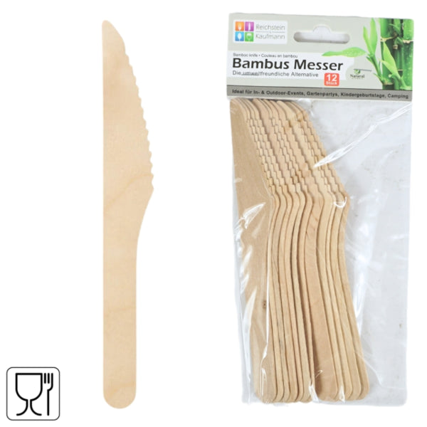 Bamboo Knives 16.5 Cm 12 Pieces