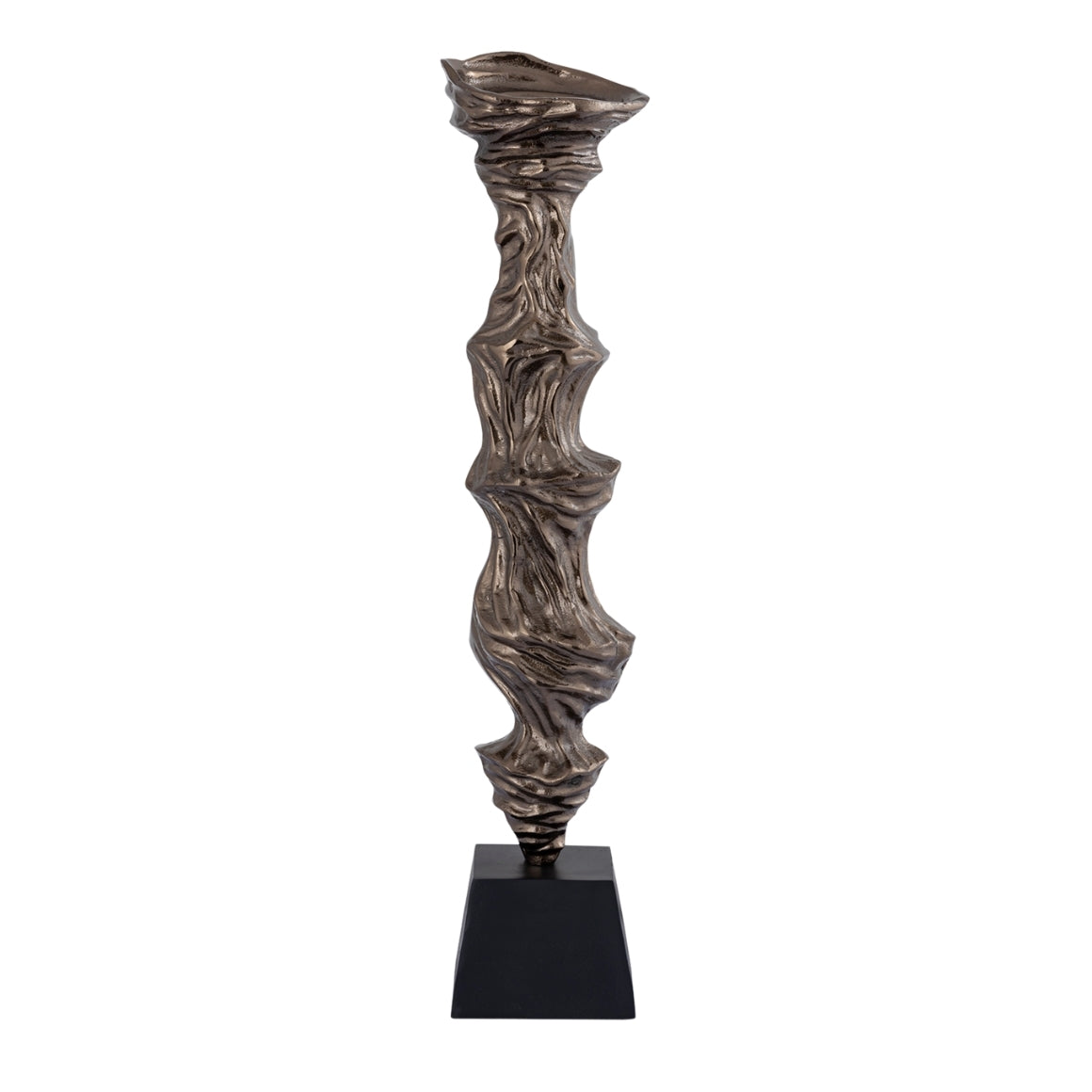Ptmd Candlestick Fleure Aluminium Bronze-coloured M 77 Cm
