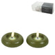 Countryfield Led Floating Candle Lyon Flame Effect Green 7.5 Cm Set Of 2