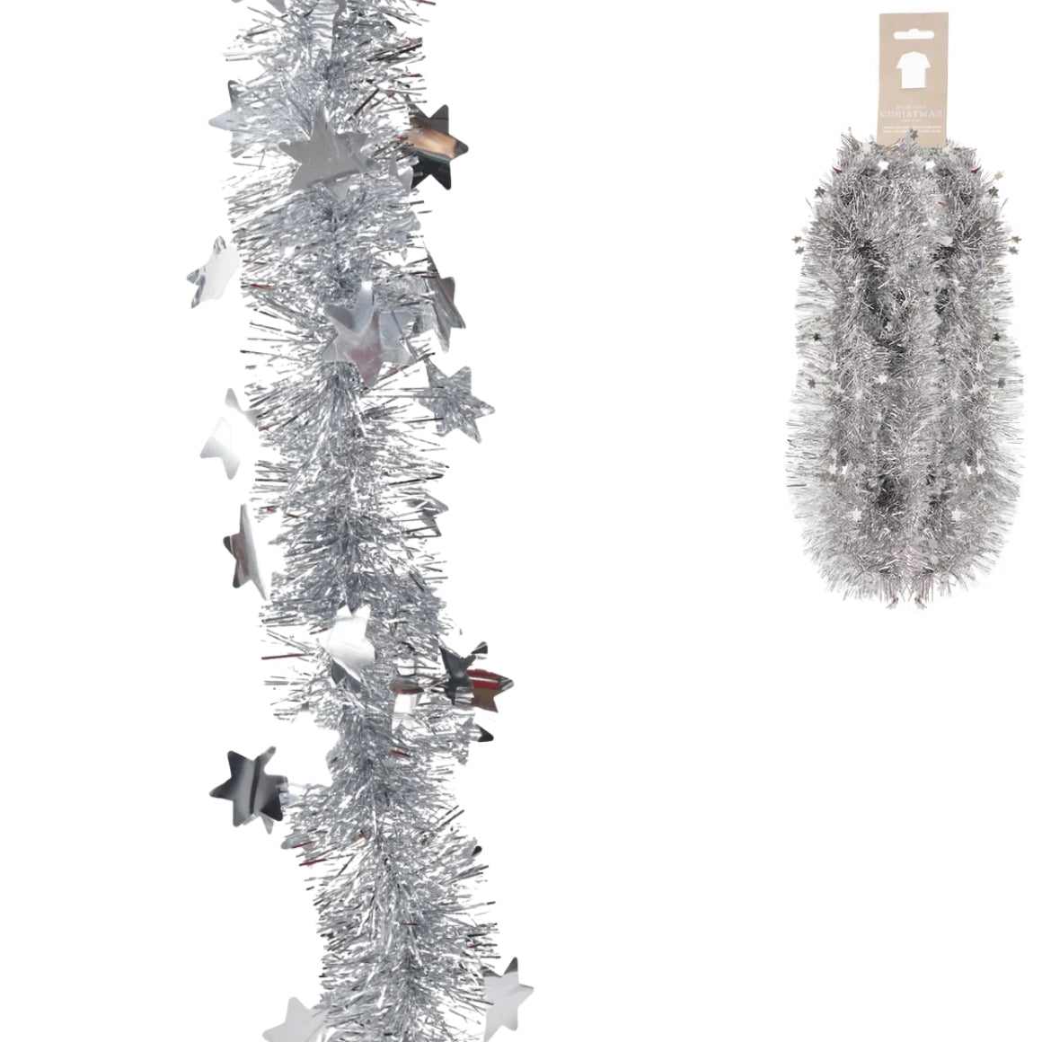 Tinsel Garland String Silver-colored 2.7 M