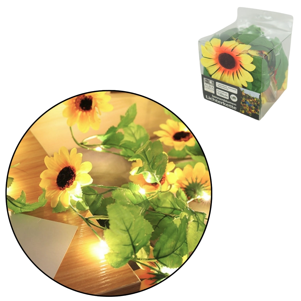 Sunflower String Light 10 Leds Battery Operated 1 M