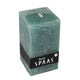 (r) Spaas Rustic Square Pillar Candle Green 7 X 13 Cm