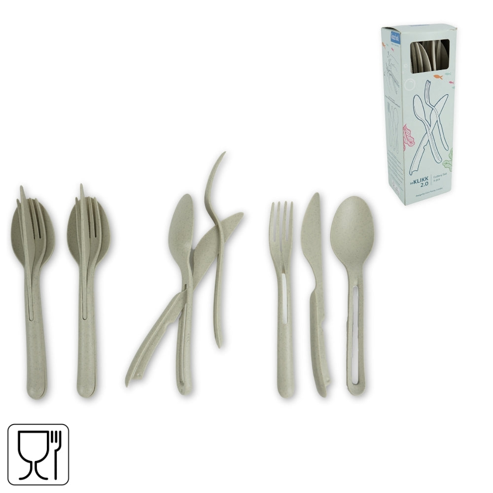 Koziol Klikk Cutlery Set 22 Cm 12 Pieces