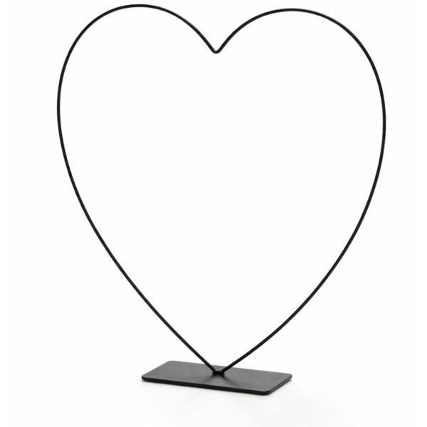 Decorative Heart Frame Black 58 Cm