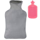 Relaxdays Hot Water Bottle With Cover Pink/grey 2 L
