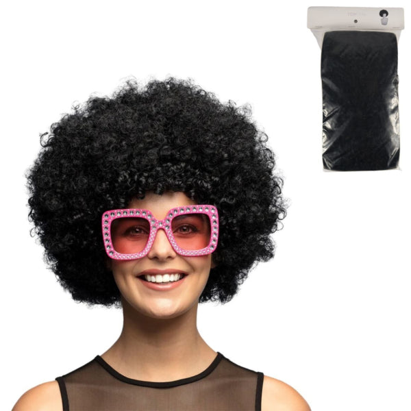 Black Curly Wig One Size