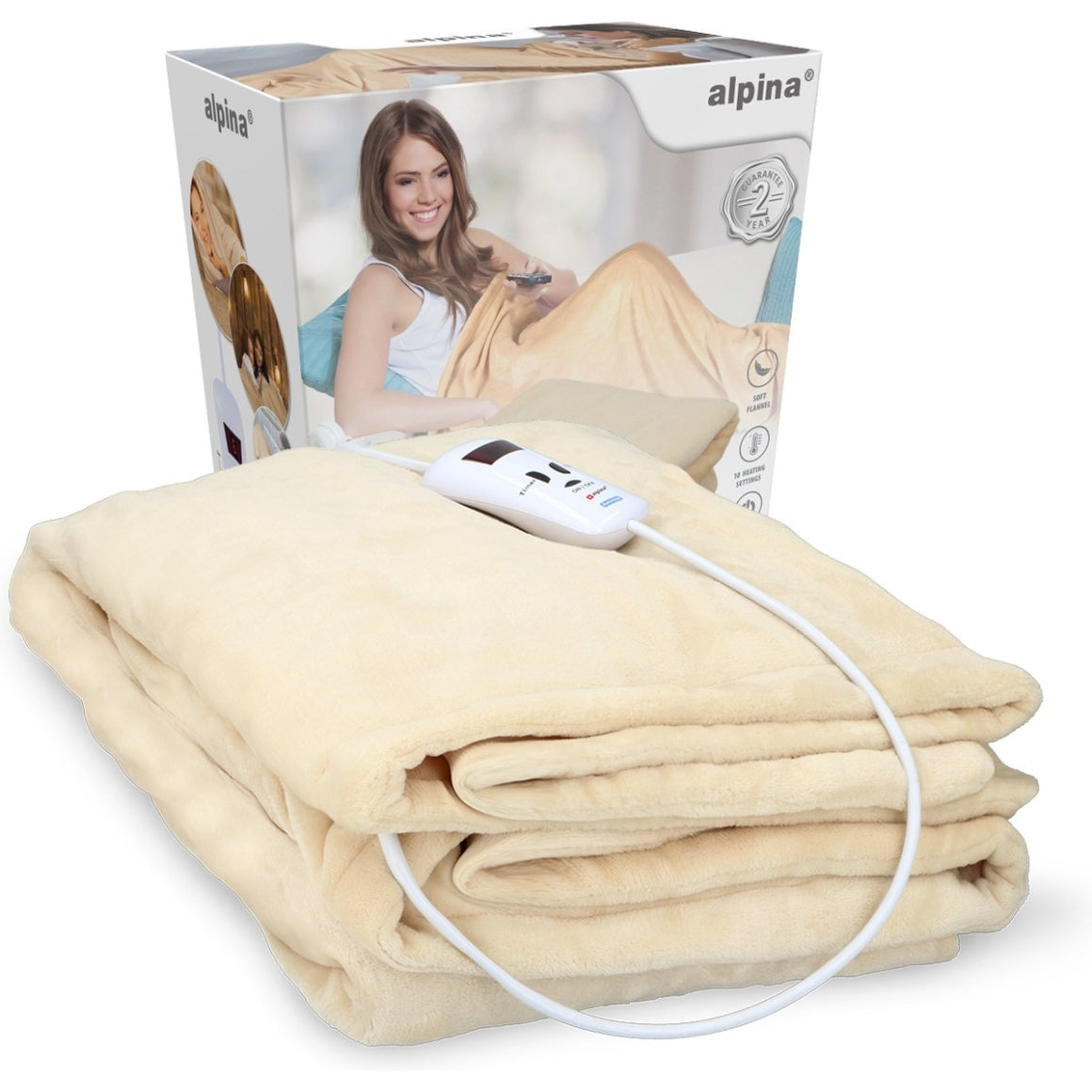 Alpina Electrically Heated Blanket 130 X 180 Cm 180 Watts