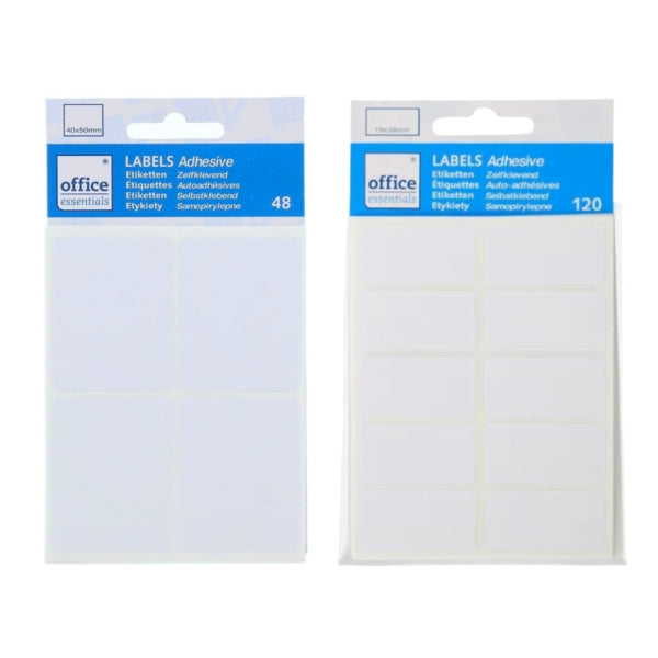Self-adhesive Labels White 2 Assorted