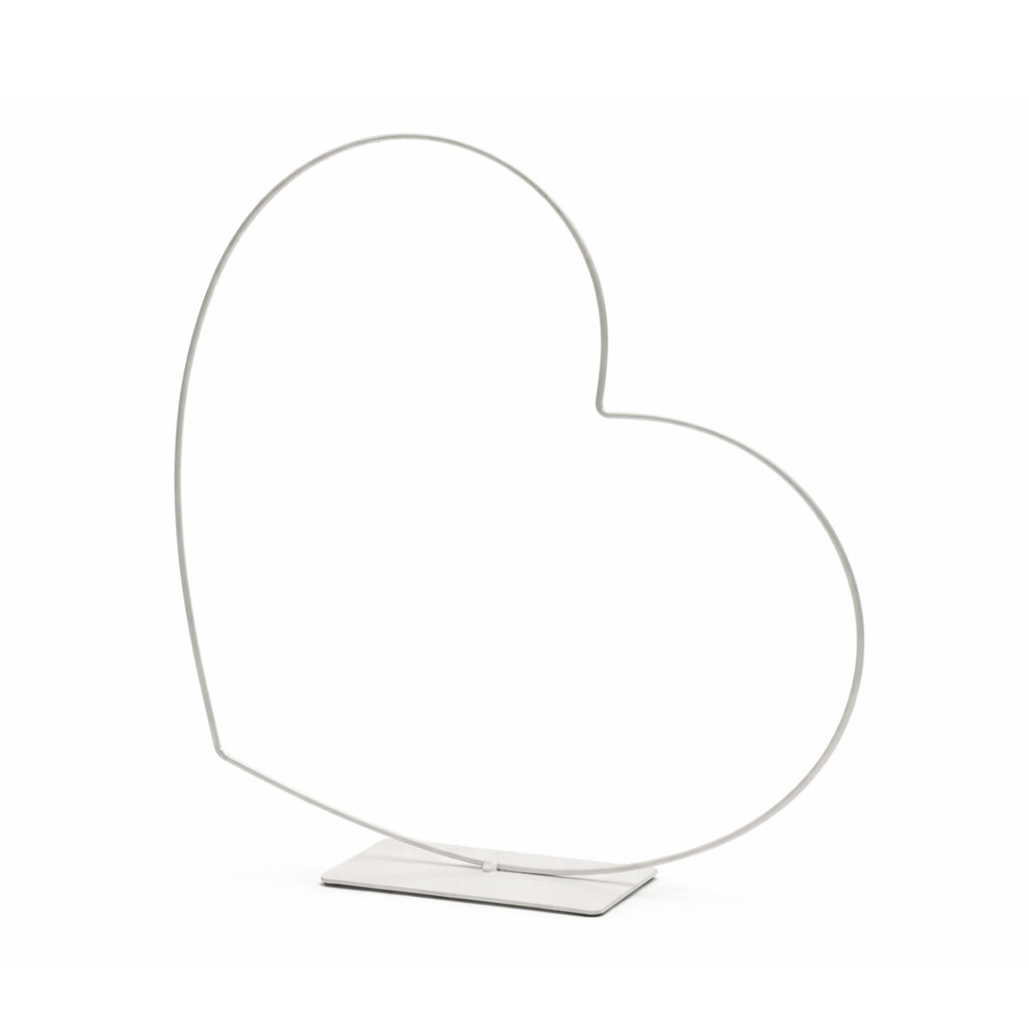 Decorative Heart Frame Horizontal White 39 Cm