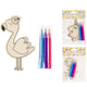 Color Your Own Wooden Figure Diy 11 Cm 3 Assorted