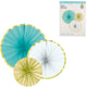 Party Decoration Fan Pineapple Paper 35 Cm Set Of 3