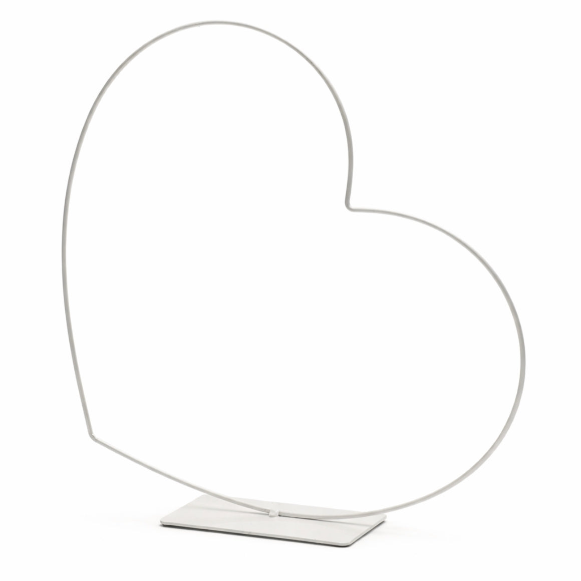 Decorative Heart Frame Horizontal White 58 Cm