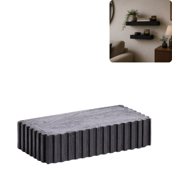 Light & Living Wall Shelf Gatura Black 30 Cm