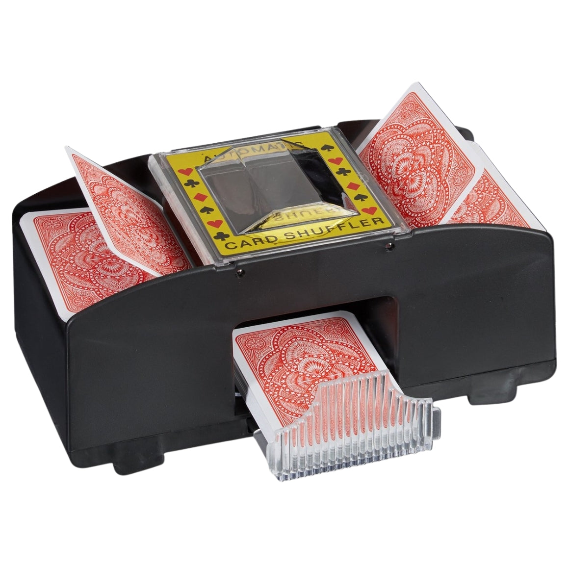 Relaxdays Battery-operated Card Shuffler Black 2 Decks