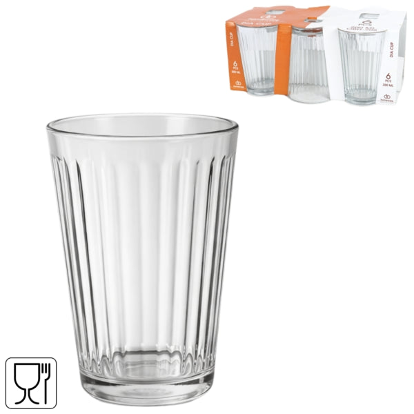 Homeware Drinking Glass Dia 200 Ml 6 Pieces