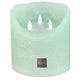 Ptmd Battery-operated Led Pillar Candle Xxl Sage Green 15 X 15 Cm