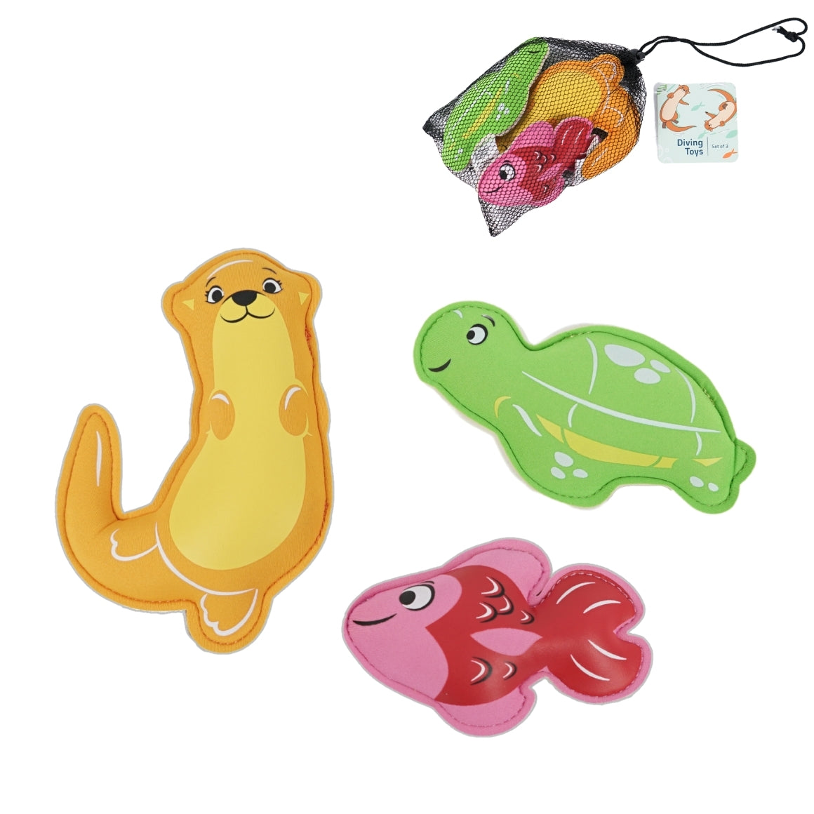 Diving Toys Diving Animals Neoprene 3 Pieces