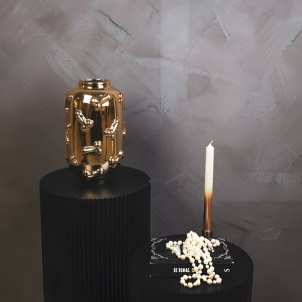 Housevitamin Vase Dick Gold-colored 27 Cm