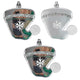 Christmas Ornament Hat Silver-colored 8 Cm Set Of 3
