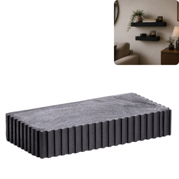 Light & Living Wall Shelf Gatura Black 40 Cm