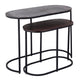 Ptmd Side Table Janca Aluminium 69 Cm Set Of 2