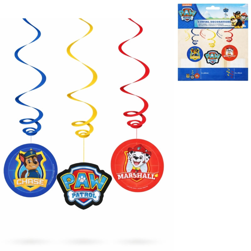 Amscan Spiral Garland Paw Patrol 60 Cm Set Of 6