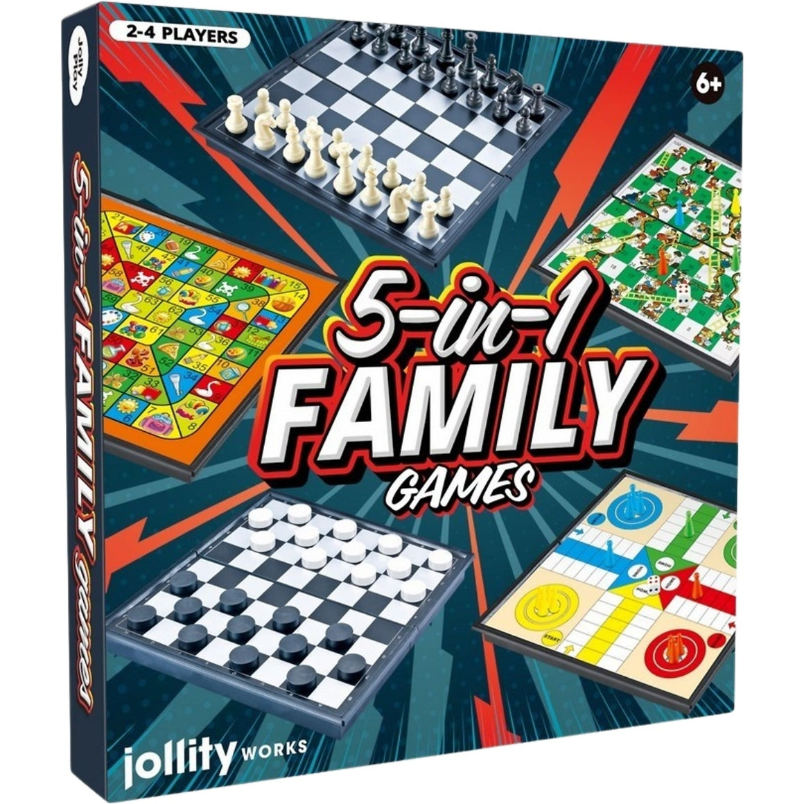 Jollity Works 5-in-1 Family Games