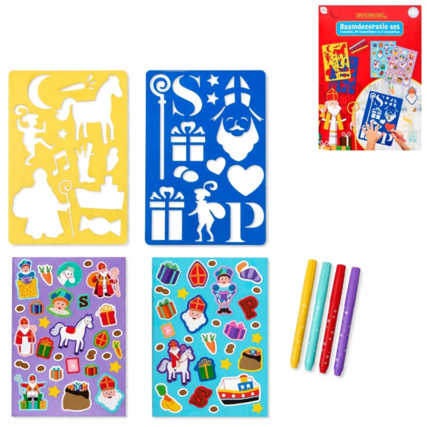 Sinterklaas Window Stickers And Decoration Set Of 66