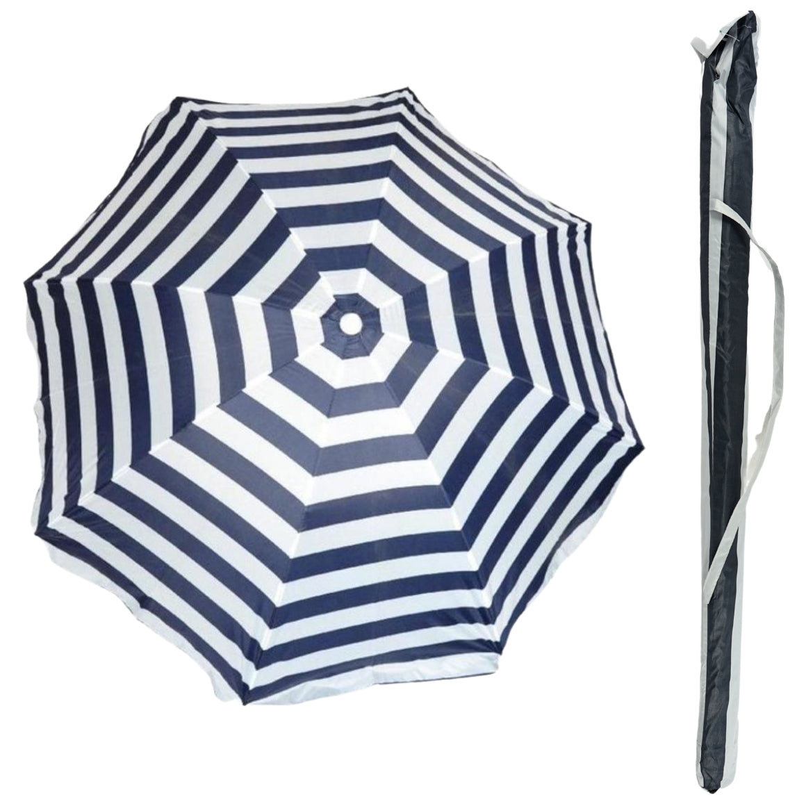 Parasol Blue/white 180 Cm