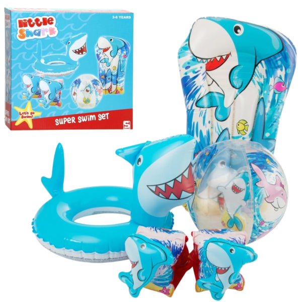 Little Shark Blue 5-piece Swim Set