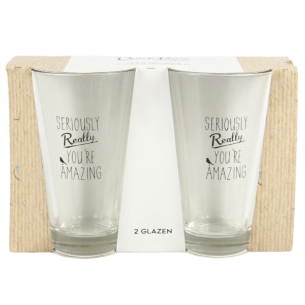 Dutch Rose Drinking Glass 330 Ml Set Of 2