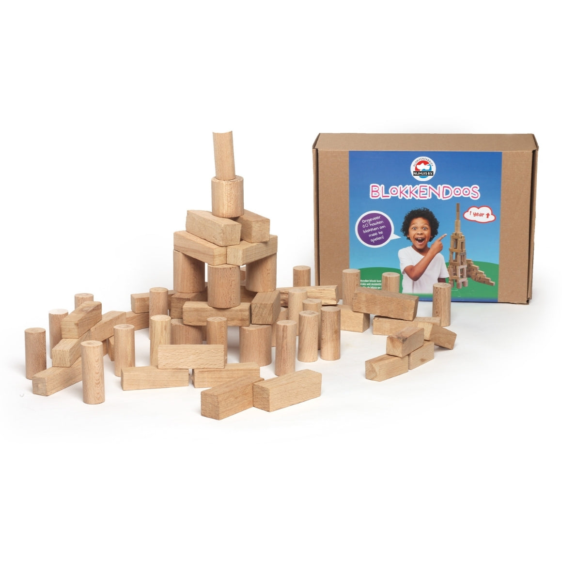 Nijhuis Wooden Building Block Set 33 Cm
