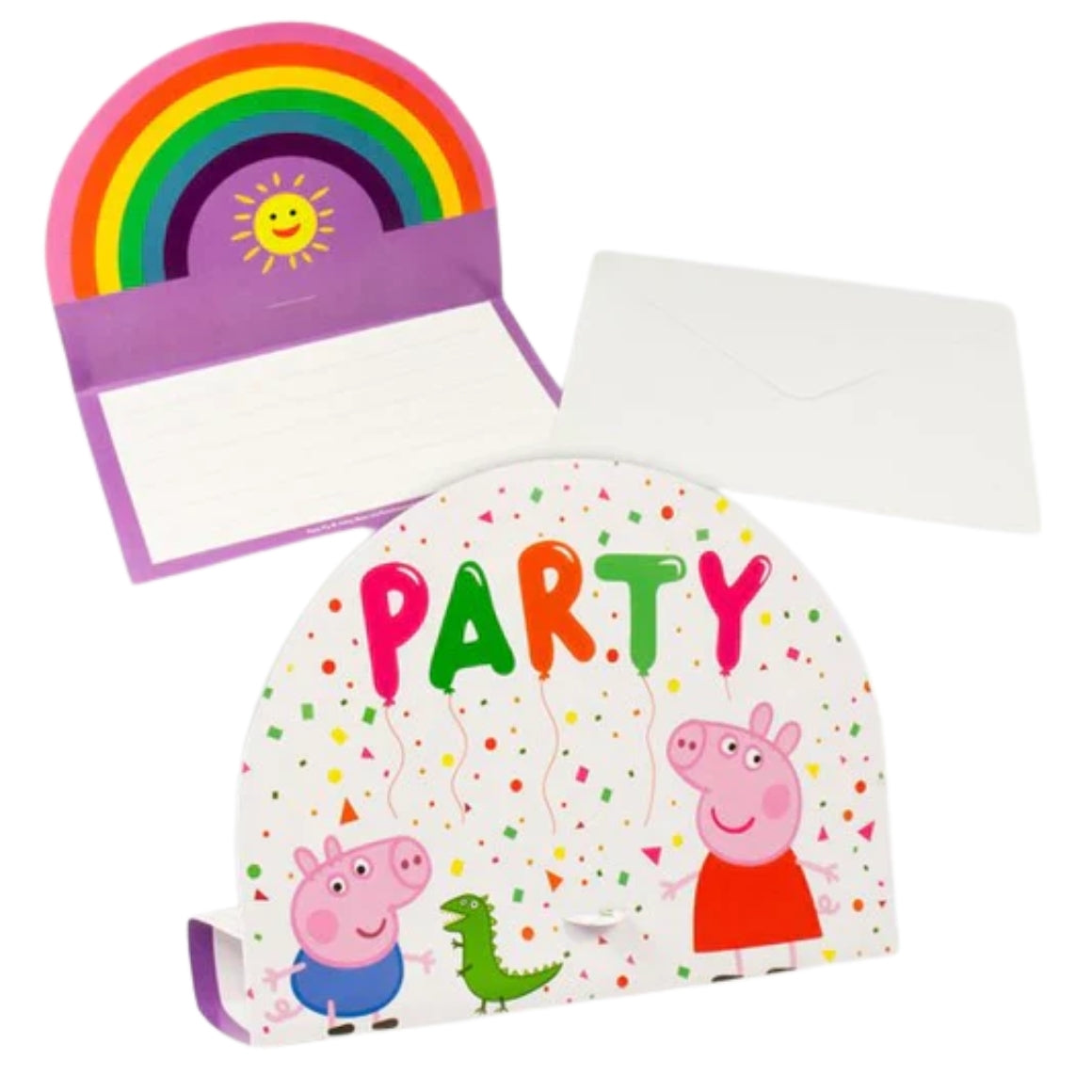 Convites Amscan Peppa Pig com conjunto de envelopes de 8