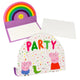 Convites Amscan Peppa Pig com conjunto de envelopes de 8