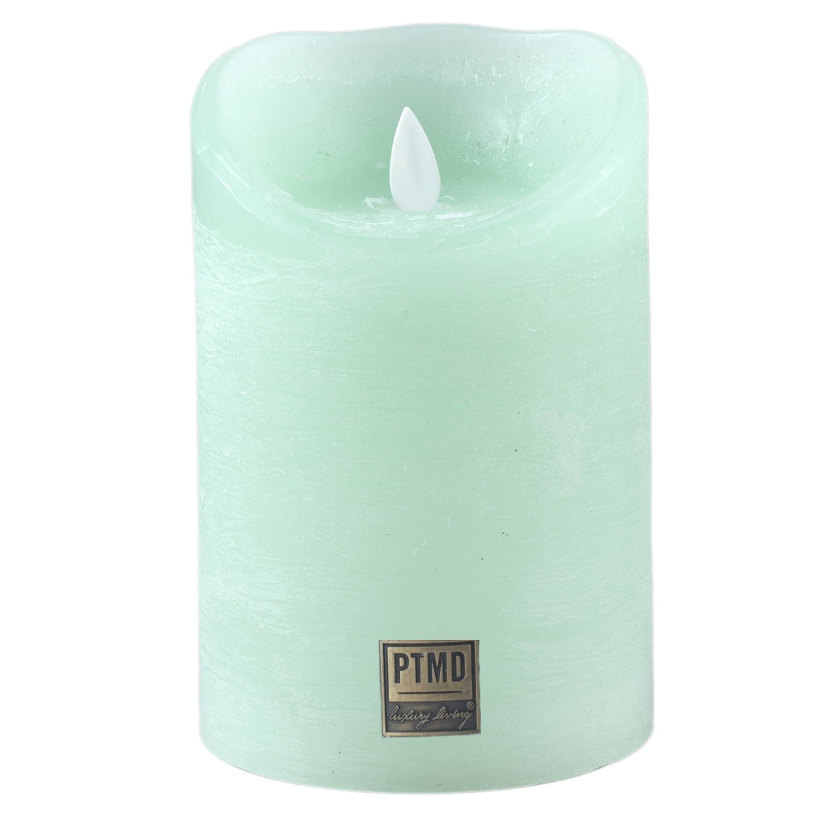 Ptmd Led Battery-operated Pillar Candle L Sage Green 10 X 15 Cm