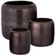 Ptmd Flower Pot Djace Aluminium Copper-colored 34 Cm Set Of 3