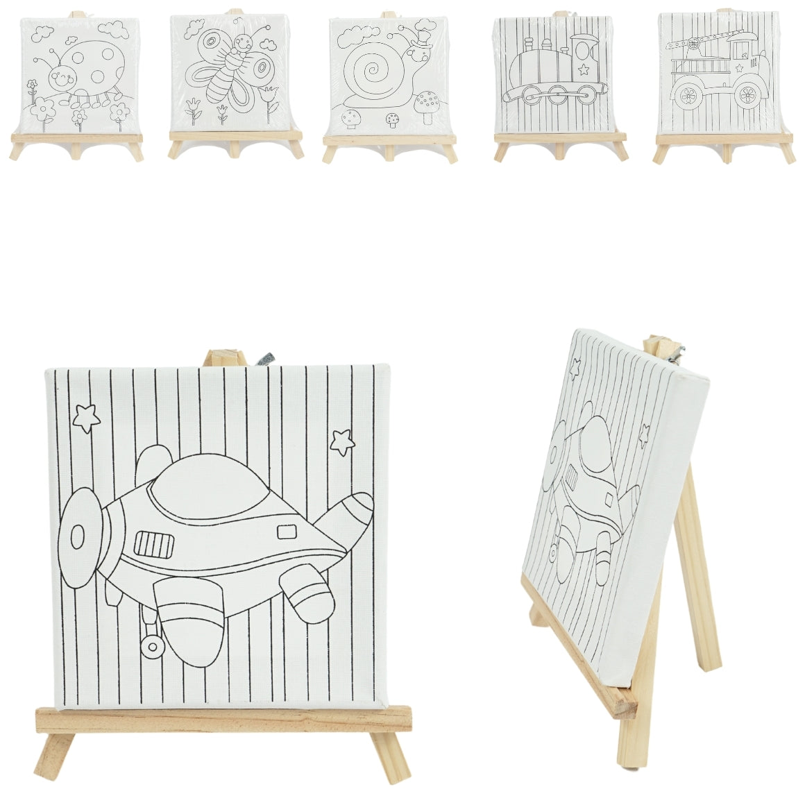 Easel With Canvas 19.5 Cm